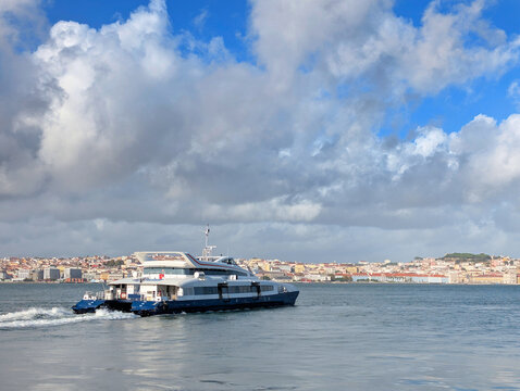 Passenger catamaran ferry Lisbon, Portugal