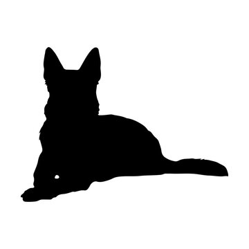 German shepherd dog svg cut file. Isolated vector illustration.