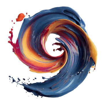 paint splash spiral motion isolated on white background jpg