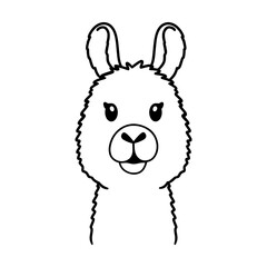Cute lama svg cut file. Isolated vector illustration. © db
