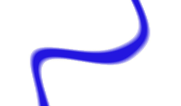 Halftone wave line illustration in vibrant blue a dynamic design element on transparent background lines
