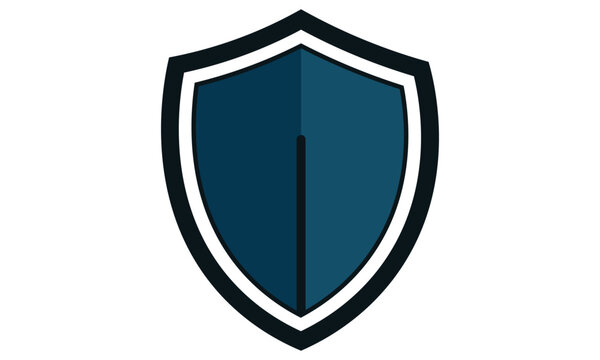 Modern Minimalist Dark Blue Shield Icon