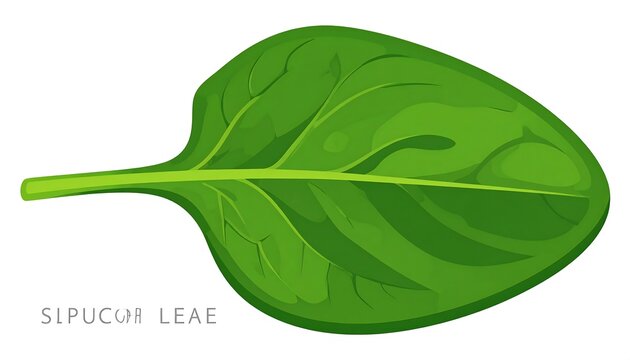 Fresh green leaf with stem isolated on white.