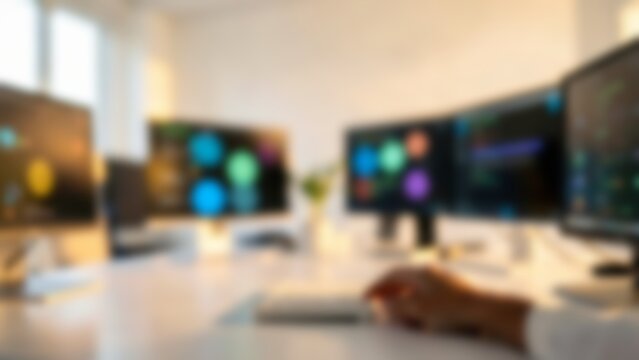 Modern AI Developer Workstation Setup for Tech Landing Page Header