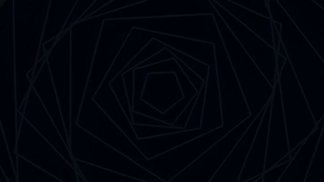 Blue Geometric Polygon Tunnel Abstract Motion Background