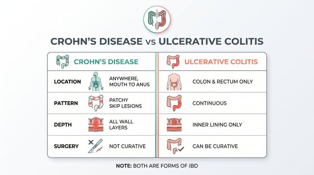 Crohn's disease versus ulcerative colitis