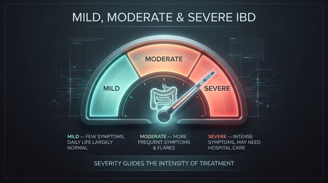 Mild, moderate and severe inflammatory bowel disease