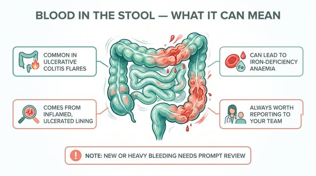 Blood in the stool in ulcerative colitis