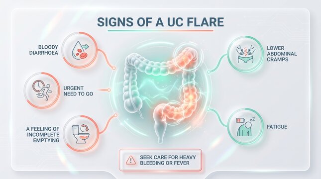 Signs of an ulcerative colitis flare