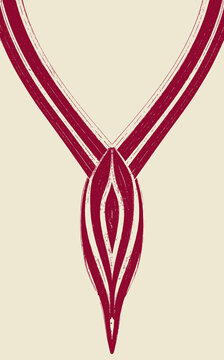Beautiful  Red And Golden Flower Leaf Design 