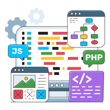 Unique design illustration of web video 