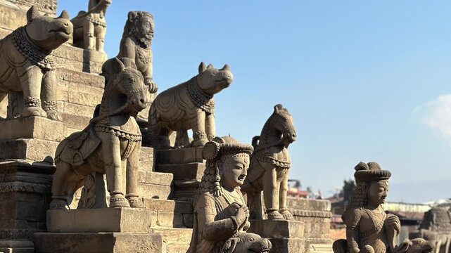 Glimpese of temple of Bhaktapur in Nepal.