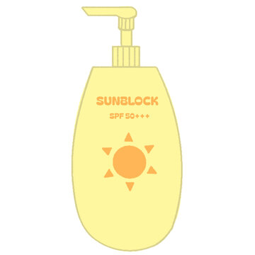 a big size of sunblock on white background
