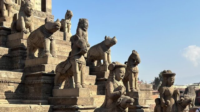Glimpese of temple of Bhaktapur in Nepal.