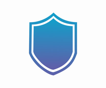 shield with blue ribbon vector