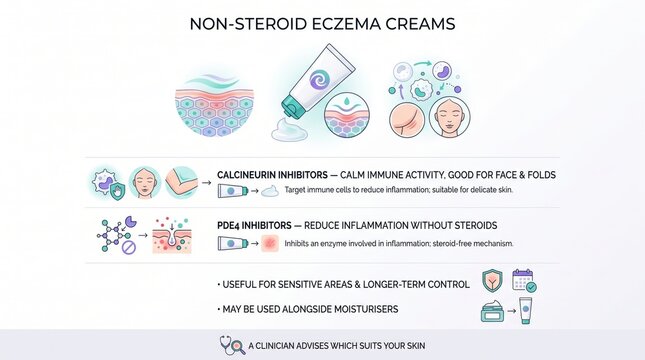 Non-steroid eczema creams
