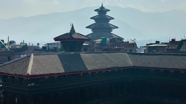 Glimpese of temple of Bhaktapur in Nepal.