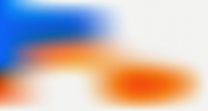 Abstract gradient background with blurred blue and orange colors and noise texture