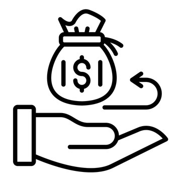 Cash Kickback Bag Icon