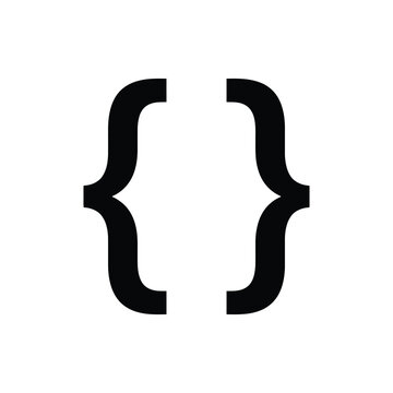 Simple black curly bracket symbol