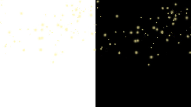 glowing fireflies with radiant golden bioluminescent lights, sparkling flying insects creating magical summer night atmosphere, realistic transparent PNG overlay for fantasy backgrounds,