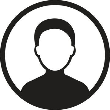 User profile icon, avatar symbol, person sign in a circle