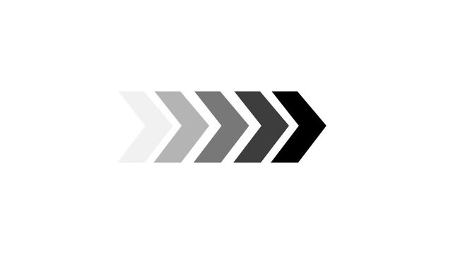 Animated arrow direction sign on transparent background with alpha channel 4K VIDEO ANIMATION