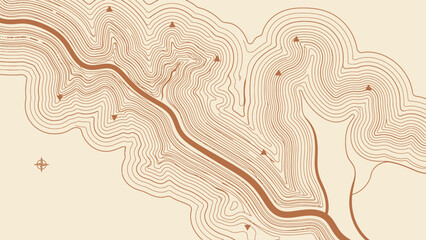 Abstract topographic map contour lines background with topographic landscape abstract background geometry geography © Rubel