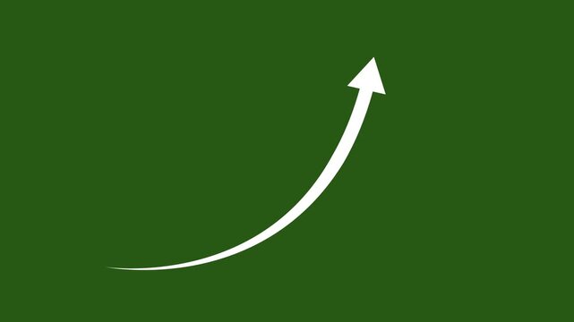 directional arrow loop animation. Animated arrows for the overlay video layer. 4k animation.Business growth arrow and graph chart, Business line arrow, improvement, business strategy, arrow rising up