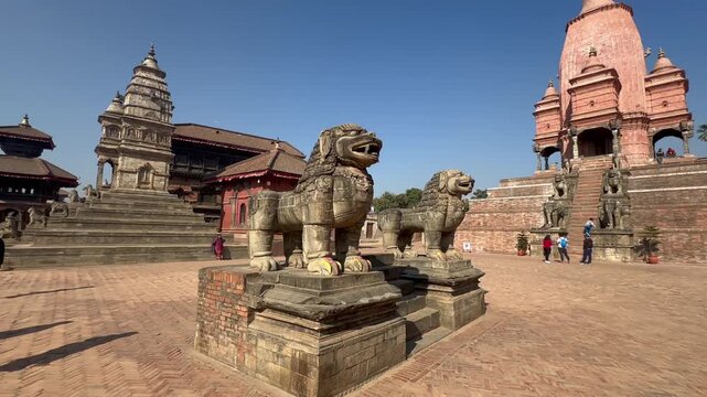 Glimpese of temple of Bhaktapur in Nepal.