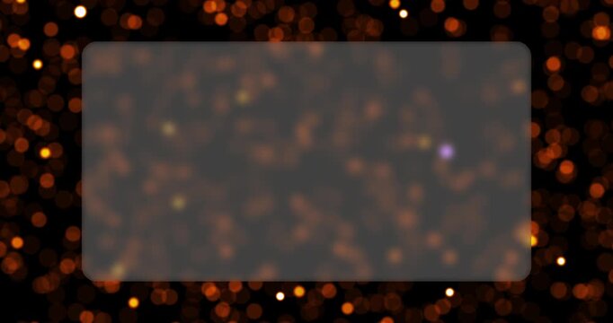 A central transparent glass board rests amidst floating warm bokeh lights in a endless loop. Smooth shimmering particles add a festive and modern atmosphere to the visual sequence.