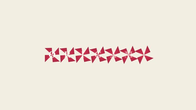 Minimalist origami paper pinwheel animation loop with geometric motion for creative branding and modern motion 4k