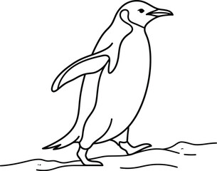 Obraz premium penguin on a branch