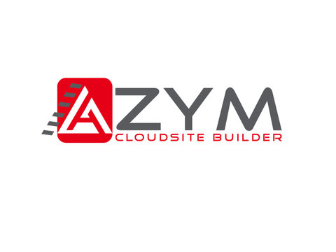 Azym Cloudsite Builder Logo Red And White Vector Graphic