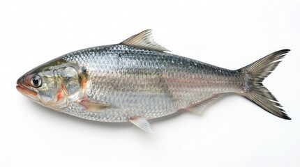 Obraz premium Fresh american shad fish isolated on white background