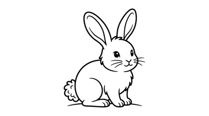 Fototapeta premium vector illustration of a rabbit with white background