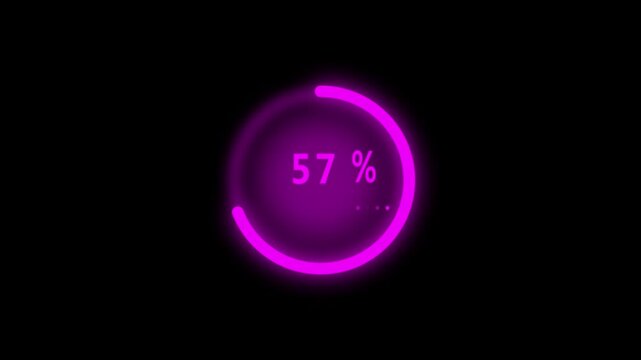 Percentage markers update database archive extraction milestones up to thirty-five. Modern application dashboards benefit from this purple loading wheel. Rings grow.