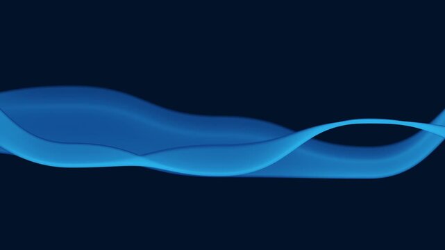 Abstract blue waves ripple fluid liquid motion down a dark tech backdrop. Corporate presentation templates gain an elegant modern vector canvas. Wave layers flow.