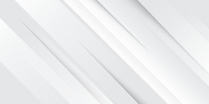 Grey white abstract background paper shine and layer element vector for presentation design.