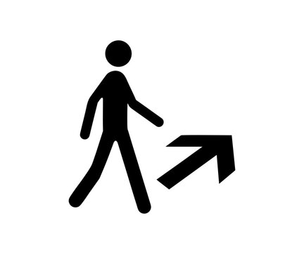 BP 019: Proceed forward icon sign. Behaviour of the public illustration on transparent background. 
