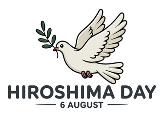 Fototapeta premium Hiroshima Day Peace and Remembrance Vector Illustration