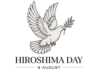 Fototapeta premium Hiroshima Day Peace and Remembrance Vector Illustration