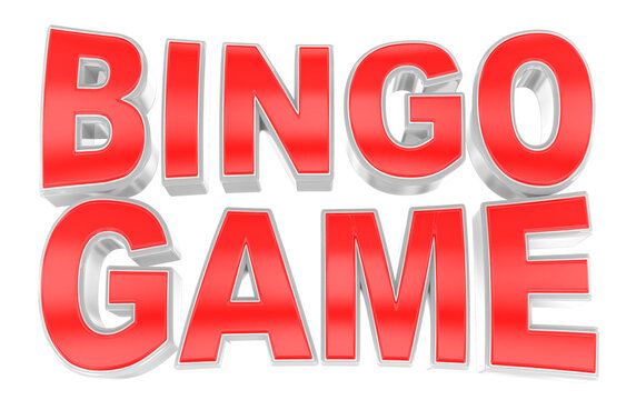 Red bingo game 3D text
