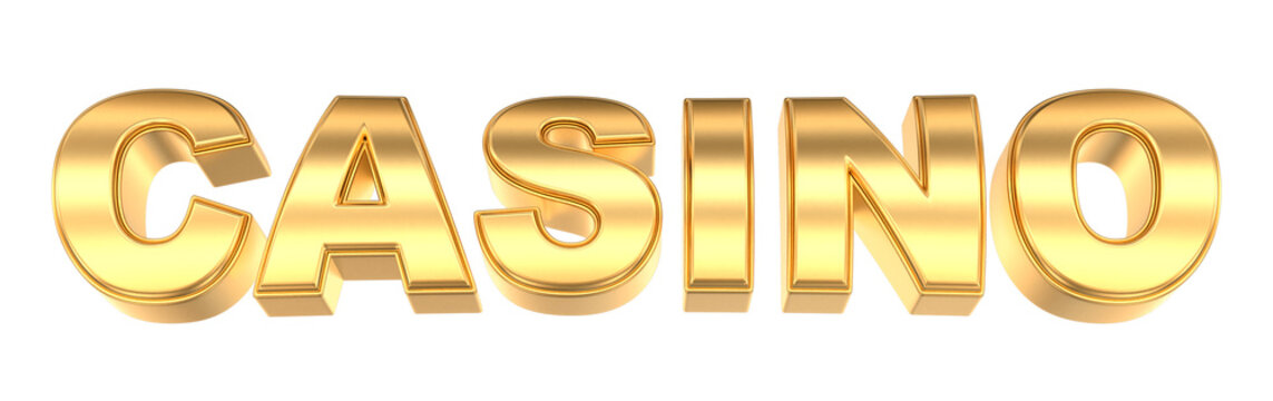 Gold 3D casino text