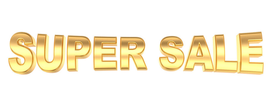3D gold super sale text