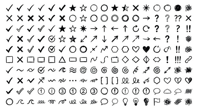 check mark, cross mark, hand drawn, sketch, doodle, tick, x mark, checkmark, checkbox, symbols, icons, choice, selection, correct, incorrect, yes, no, vote, survey, validation, approval, rejection, 