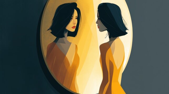 Mental wellness concept focused on self acceptance and emotional confidence.