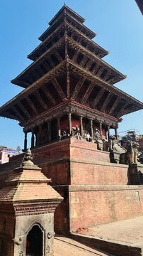 Glimpese of temple of Bhaktapur in Nepal.