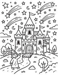 Fototapeta premium Castle coloring pages