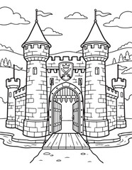 Castle coloring pages © Amdadul